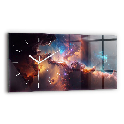 Horizontal wall clock The cosmic world of stars