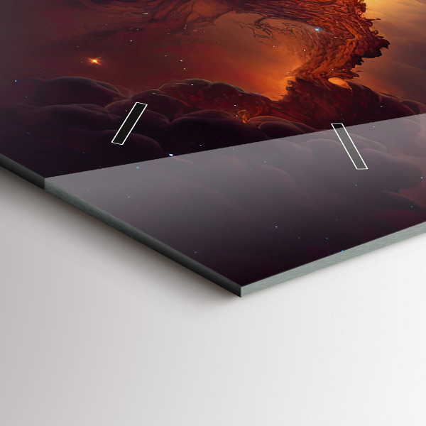 Horizontal wall clock The cosmic world of stars