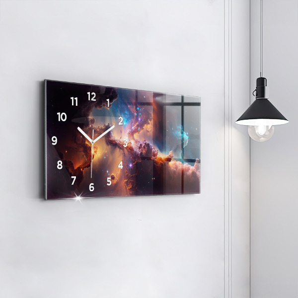 Horizontal wall clock The cosmic world of stars