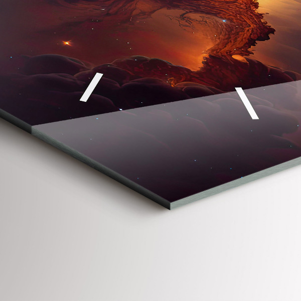 Horizontal wall clock The cosmic world of stars