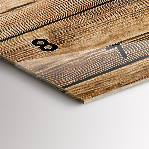 Horizontal wall clock Wooden boards