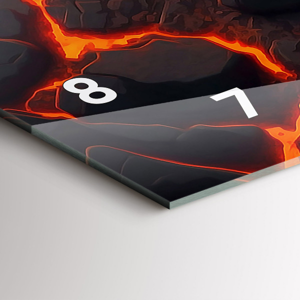 Horizontal wall clock Lava volcano