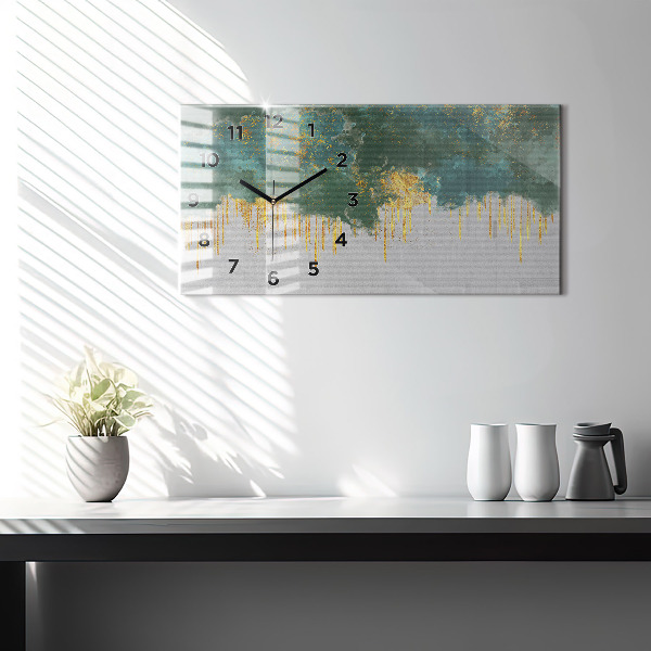 Horizontal wall clock Decorative pattern