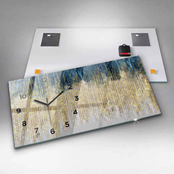 Horizontal wall clock Decorative pattern