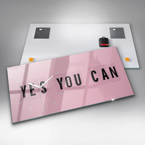 Horizontal wall clock Yes You Can