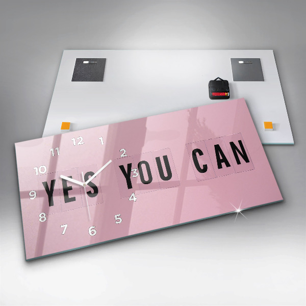 Horizontal wall clock Yes You Can