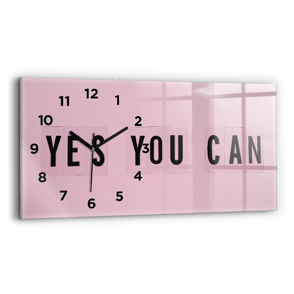 Horizontal wall clock Yes You Can