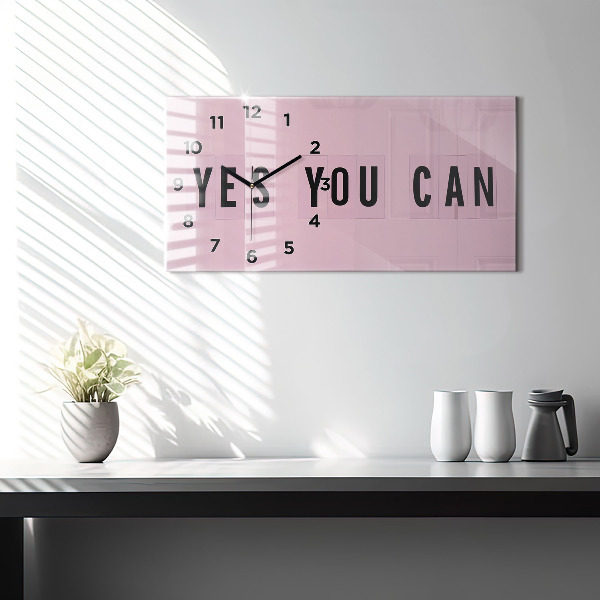 Horizontal wall clock Yes You Can
