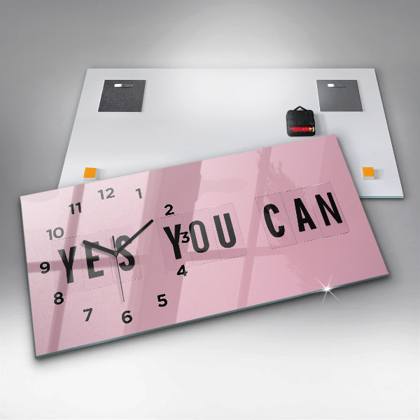 Horizontal wall clock Yes You Can