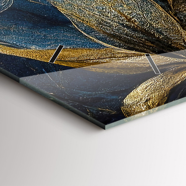 Horizontal wall clock Decorative flowers