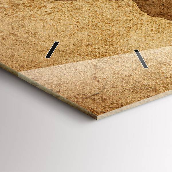 Horizontal wall clock Vintage world map