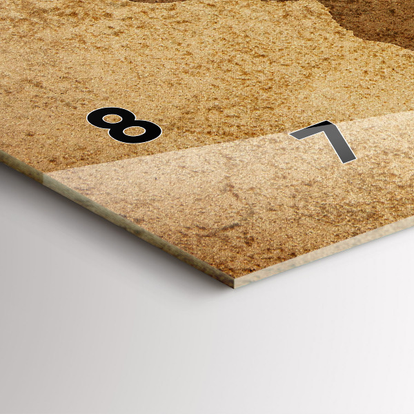 Horizontal wall clock Vintage world map