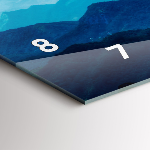 Horizontal wall clock Watercolor mountains