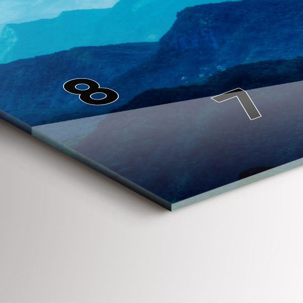 Horizontal wall clock Watercolor mountains