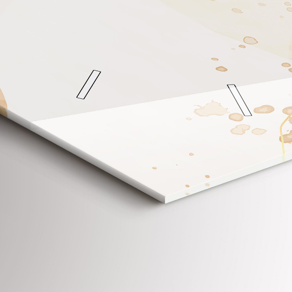 Horizontal wall clock Watercolor stains