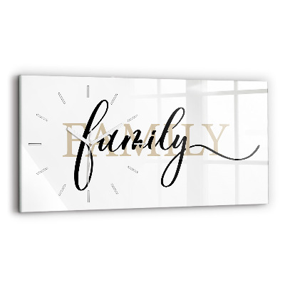 Horizontal wall clock The inscription Family