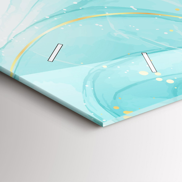 Horizontal wall clock Abstract marble