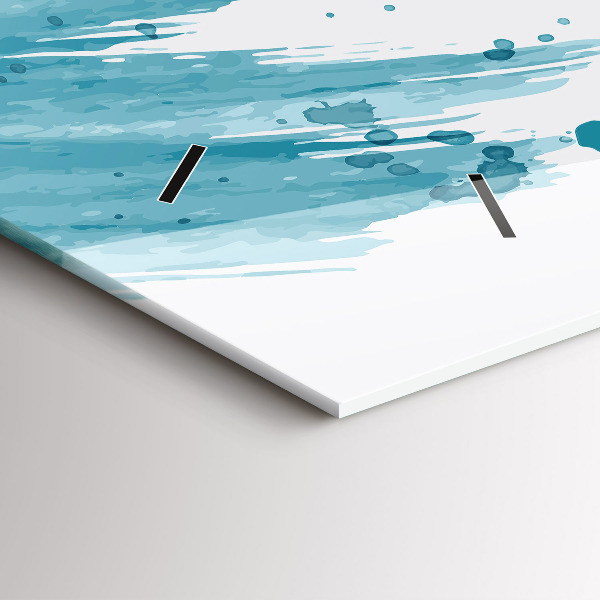 Horizontal wall clock Brush strokes