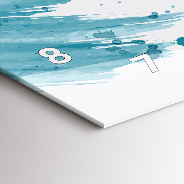 Horizontal wall clock Brush strokes