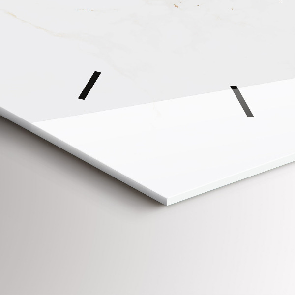 Horizontal wall clock Elegant marble