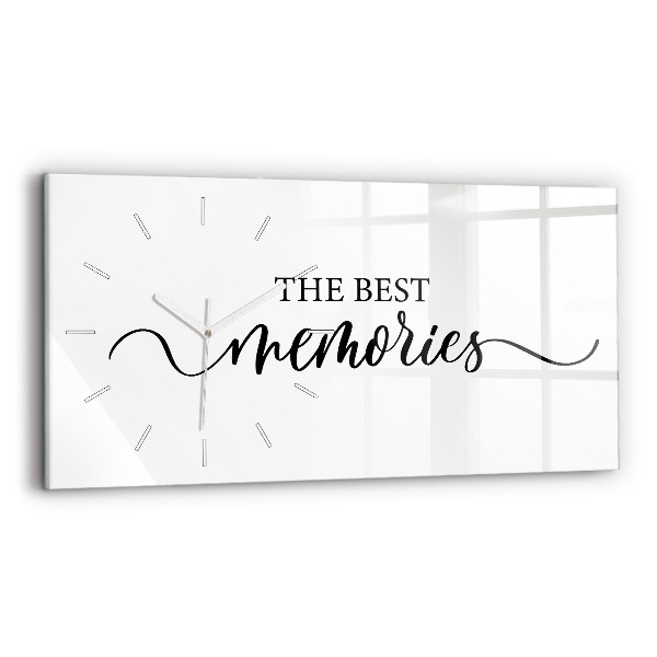 Horizontal wall clock The inscription Memories