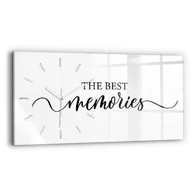Horizontal wall clock The inscription Memories