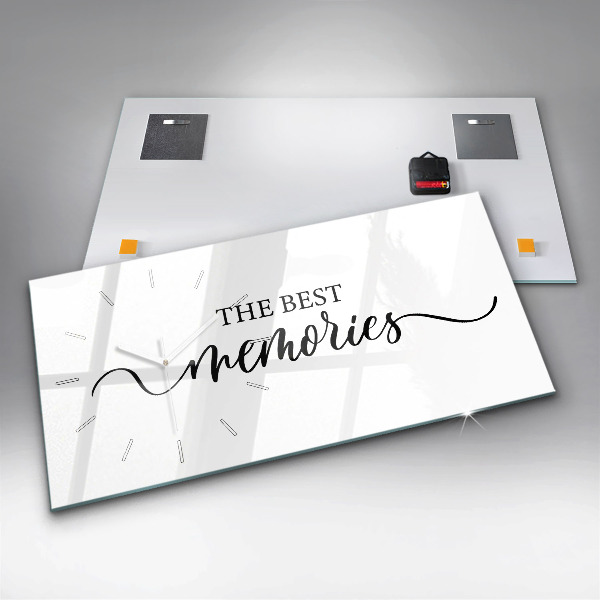 Horizontal wall clock The inscription Memories