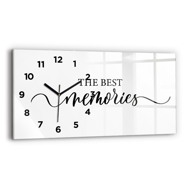 Horizontal wall clock The inscription Memories