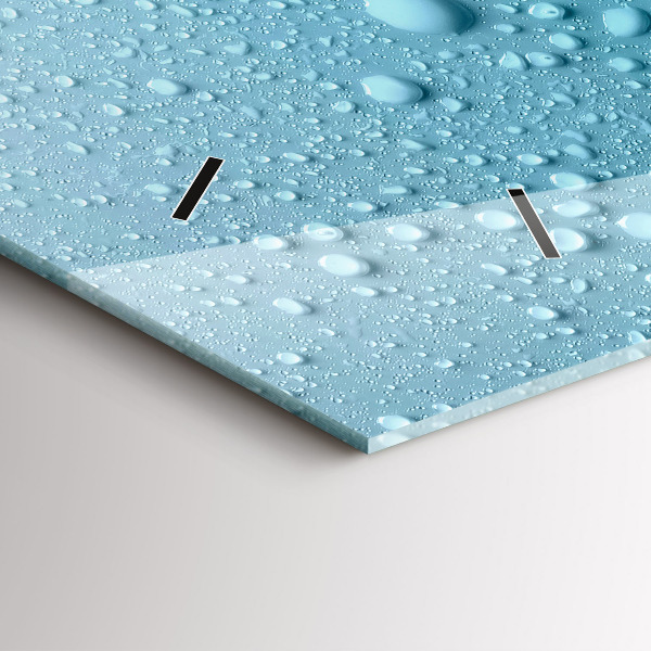 Horizontal wall clock Drops of water