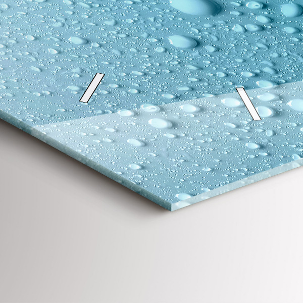 Horizontal wall clock Drops of water