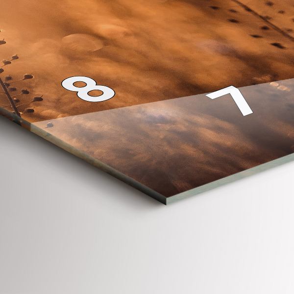 Horizontal wall clock Field sunrise