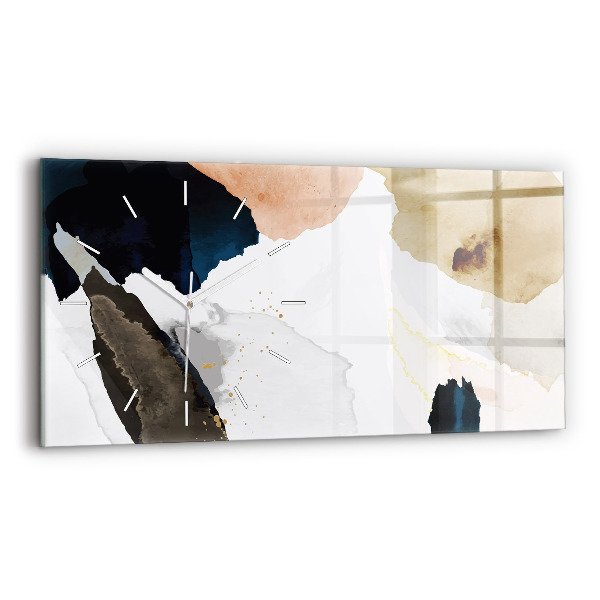 Horizontal wall clock Abstraction spots