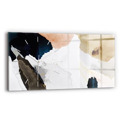 Horizontal wall clock Abstraction spots