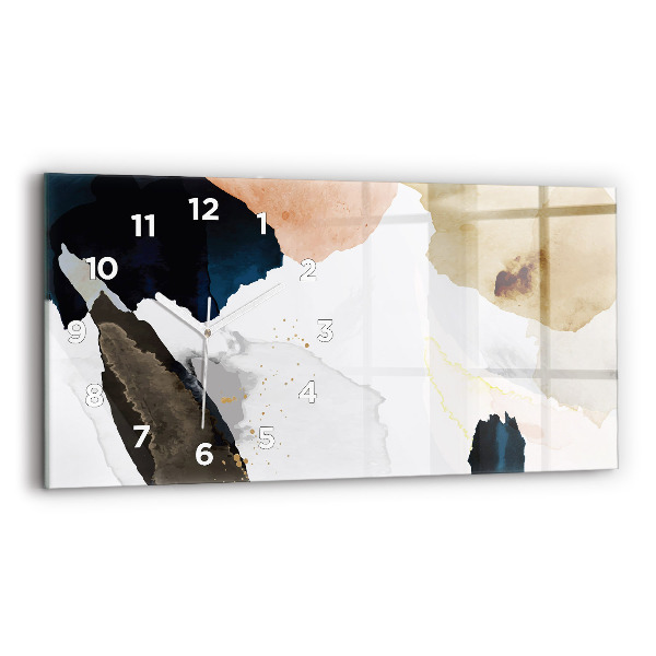 Horizontal wall clock Abstraction spots