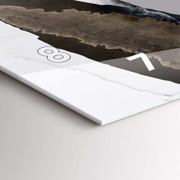 Horizontal wall clock Abstraction spots