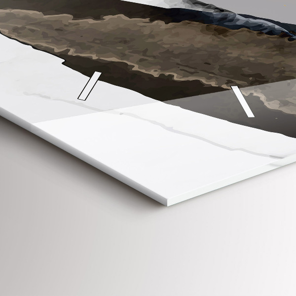 Horizontal wall clock Abstraction spots