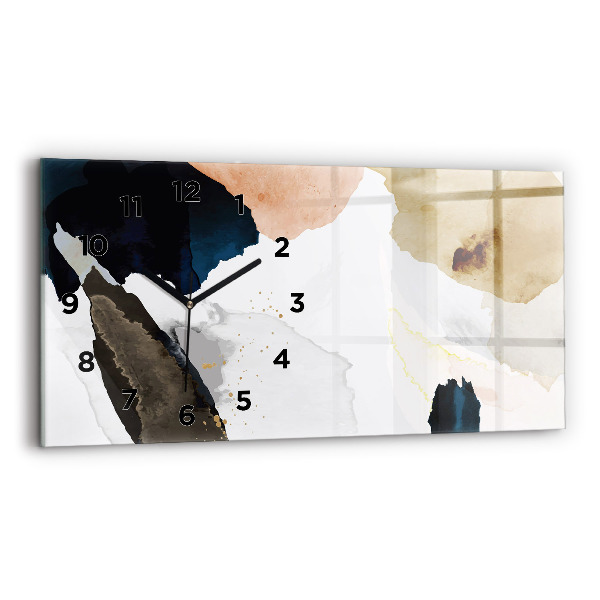 Horizontal wall clock Abstraction spots