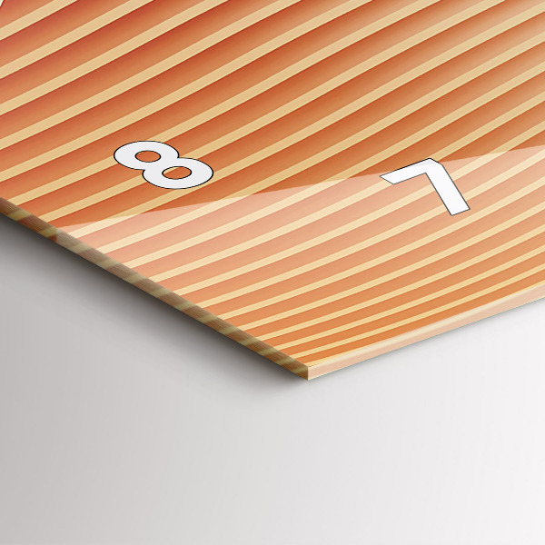 Horizontal wall clock Waves abstract pattern