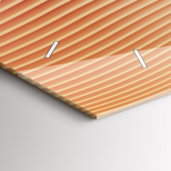 Horizontal wall clock Waves abstract pattern