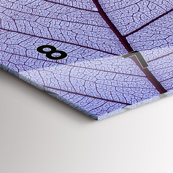 Horizontal wall clock Leaves nature