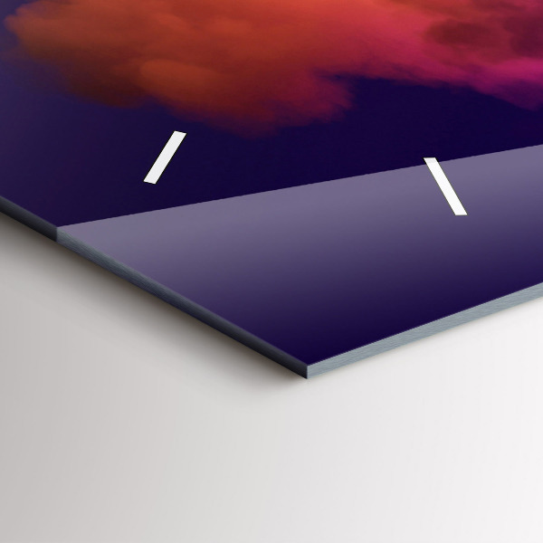 Horizontal wall clock 3D smoke abstract