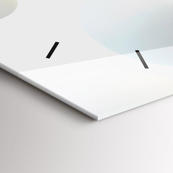 Horizontal wall clock Balls abstract