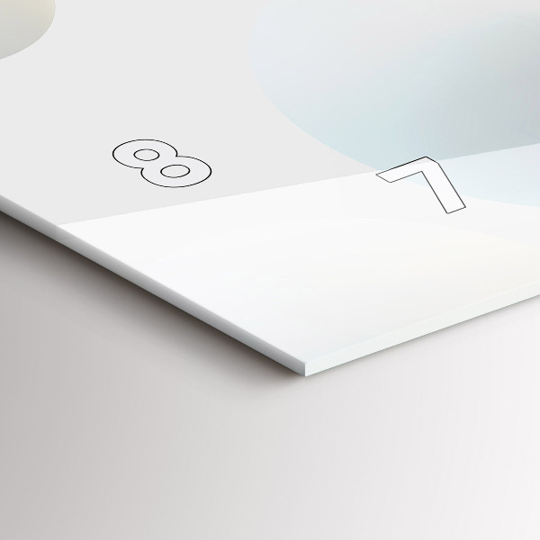 Horizontal wall clock Balls abstract