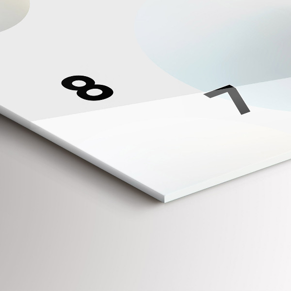 Horizontal wall clock Balls abstract