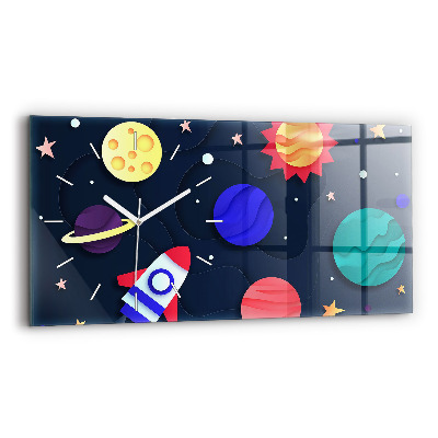 Horizontal wall clock Children's space