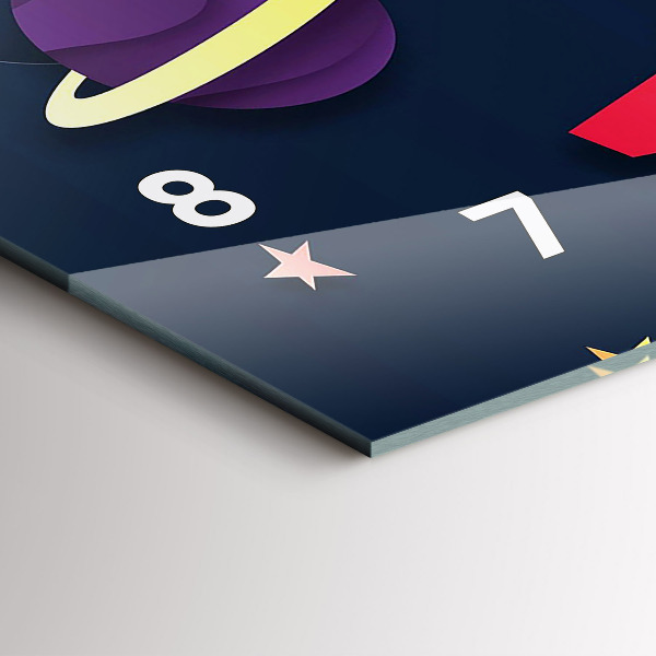 Horizontal wall clock Children's space