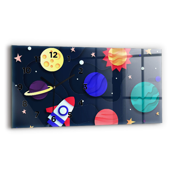 Horizontal wall clock Children's space