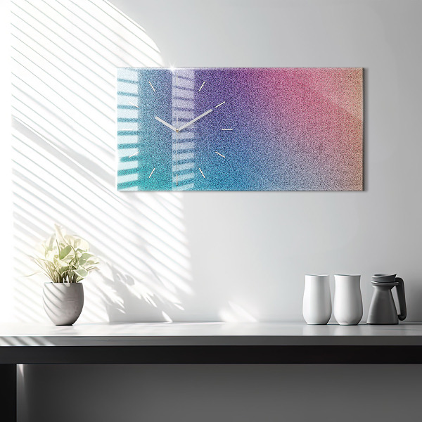 Horizontal wall clock Gradient pattern