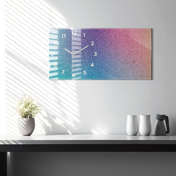 Horizontal wall clock Gradient pattern