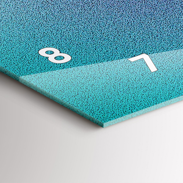 Horizontal wall clock Gradient pattern